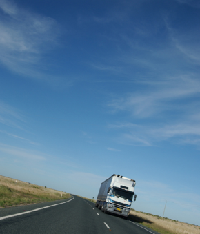 East Coast Freight Distribution truck on the open road