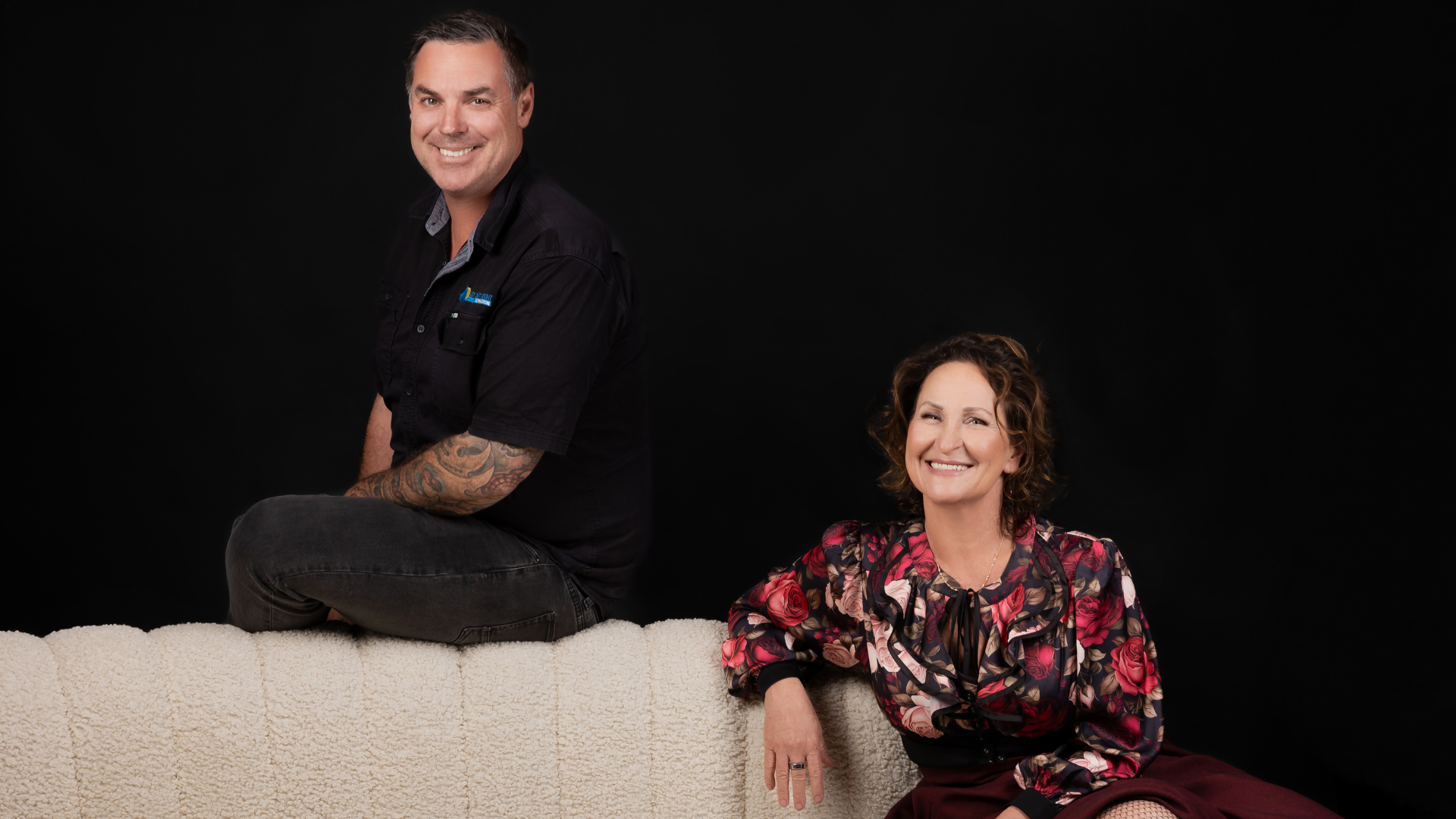 Tim Mills, General Manager, and Shelly Barber, Executive Director of ECFD, photographed together in professional portrait