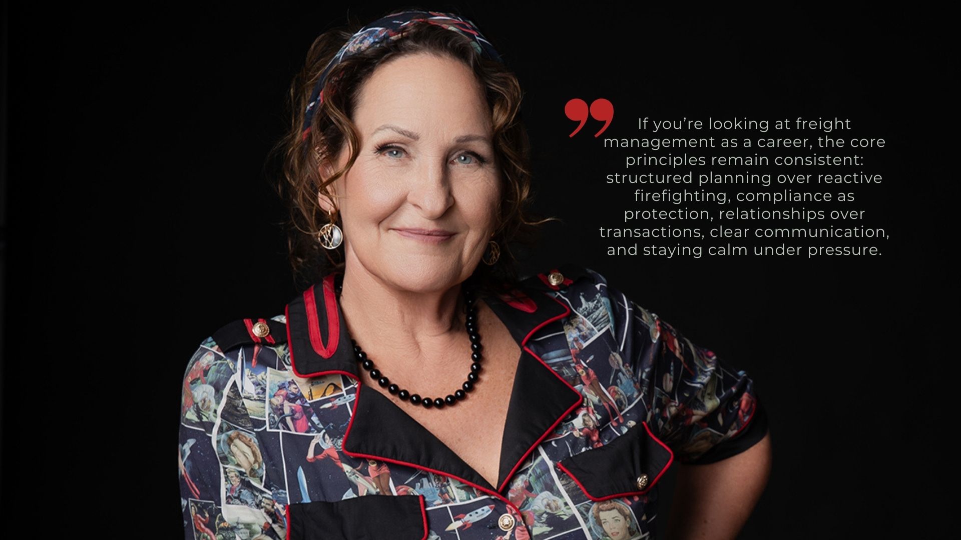 Shelly Barber, owner of East Coast Freight Distribution, discussing the core principles of freight and logistics as a career.